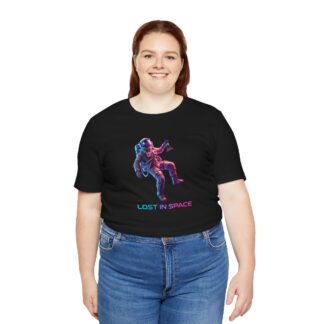 Cosmic Astronaut Tee — Neon Space Vortex Graphic Unisex T-Shirt