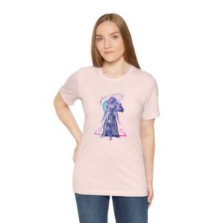 Cyber Knight Graphic Tee — Futuristic Vaporwave Warrior UNISEX T-Shirt