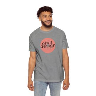 Men´s Retro Circle Logo T-Shirt — 'orvit design' Minimal Graphic Tee