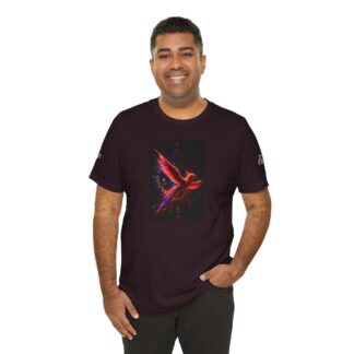 Phoenix Flight T‑Shirt — Vibrant Neon Bird UNISEX Graphic Tee