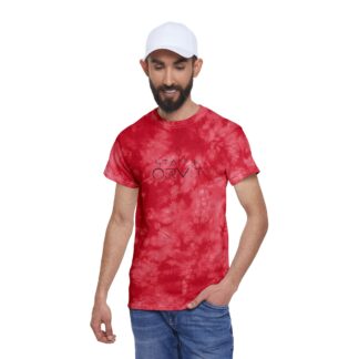 Stay in Orvit Crystal Tie-Dye T-Shirt – Red Marble Graphic Unisex Tee